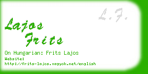 lajos frits business card